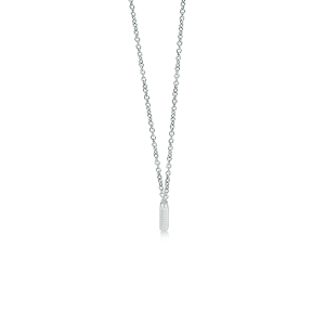 Lab Grown Diamond Horizontal Curved Bar Necklace