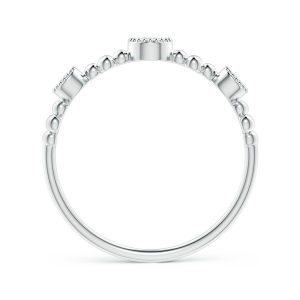 Three Stone Bezel Set Lab Grown Diamond Ring