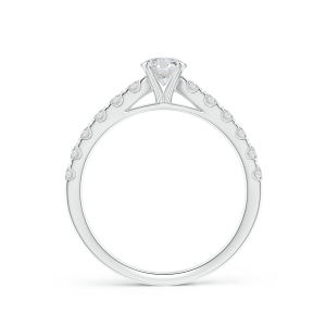 Classic Lab Grown Diamond Engagement Ring with Diamond Accents