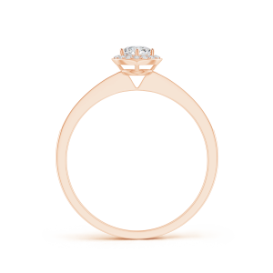 Lab Grown Diamond Round Halo Engagement Ring