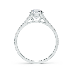 Lab Grown Diamond Split Shank Ring with Four-Prong Setting