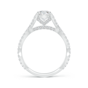 Solitaire Round Lab Grown Diamond Crossover Ring