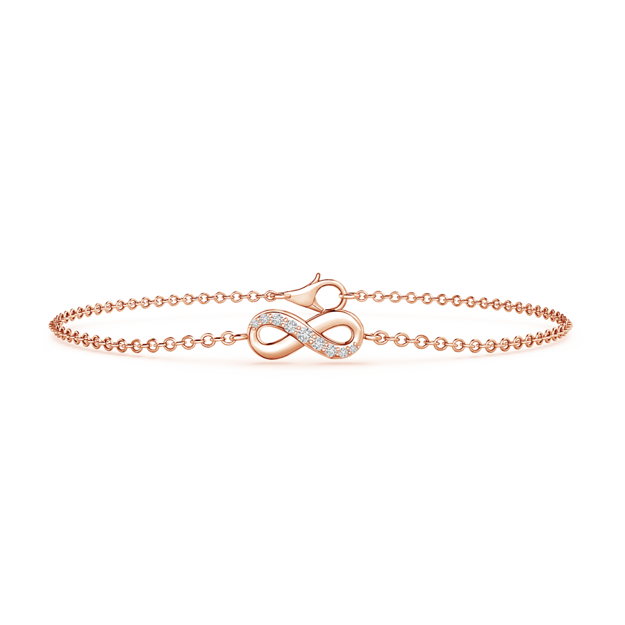 Lab Grown Diamond Infinity Bracelet with Chain