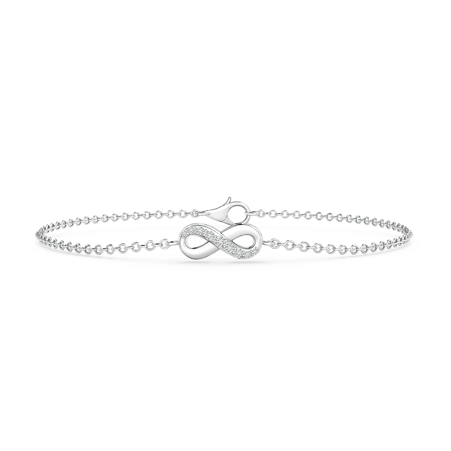 Lab Grown Diamond Infinity Bracelet with Chain