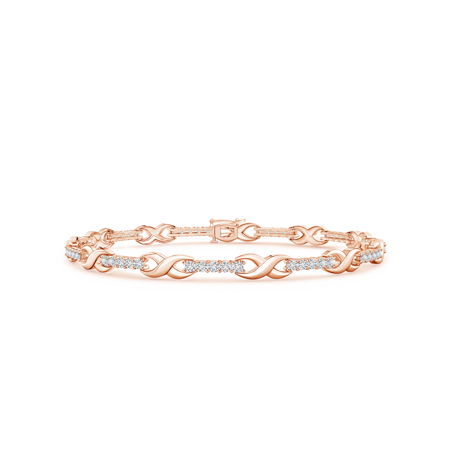 Inspirational Linear Link Lab Grown Diamond Infinity Bracelet