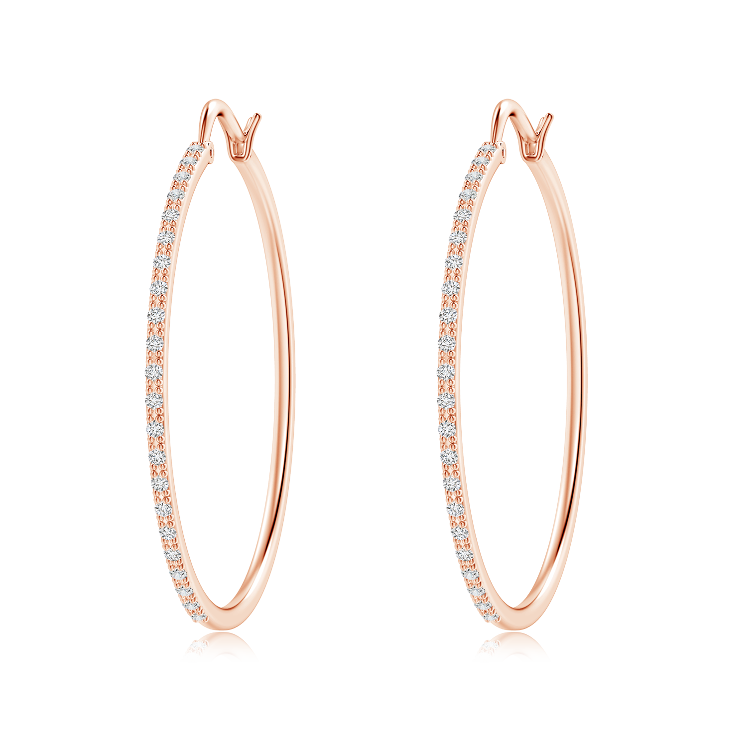 Lab Grown Diamond Latch Hoop Earrings