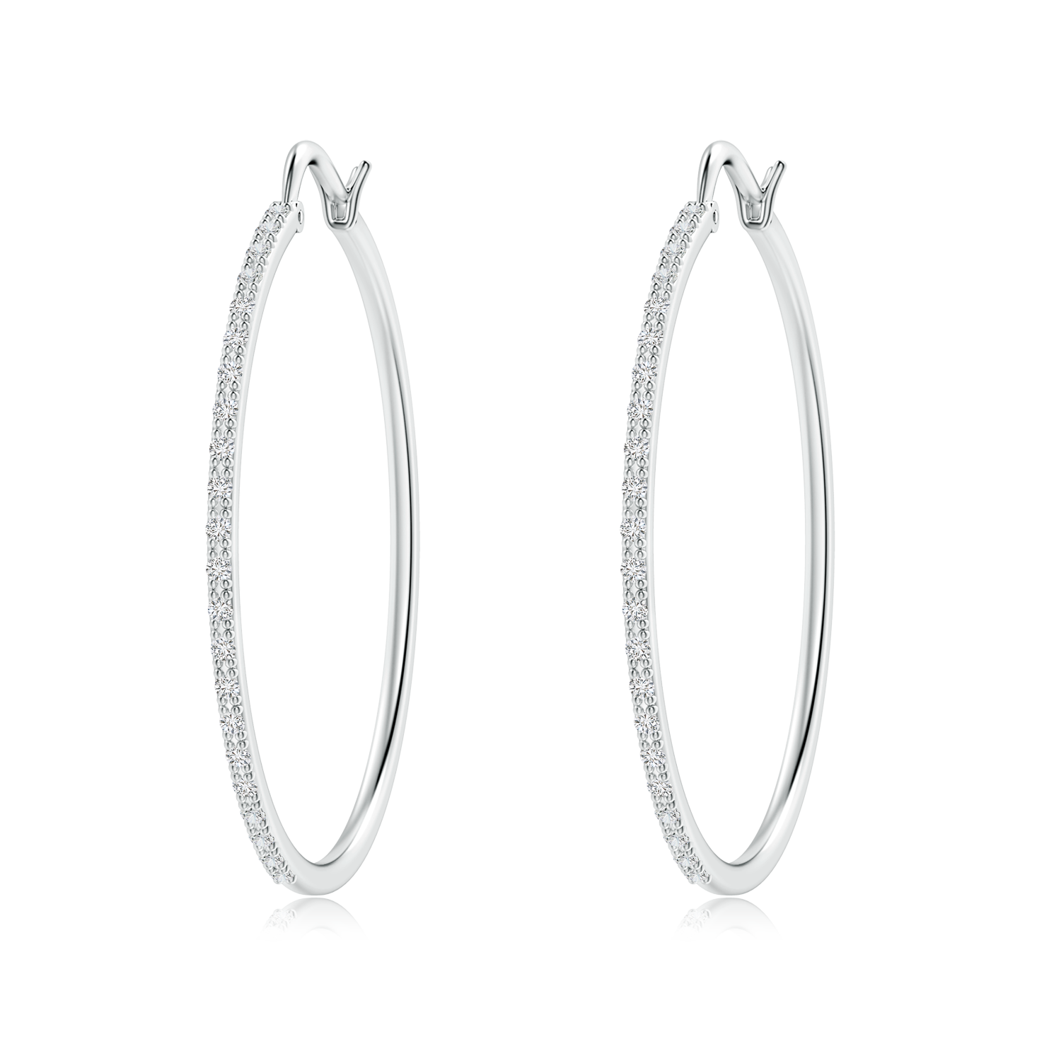 Lab Grown Diamond Latch Hoop Earrings