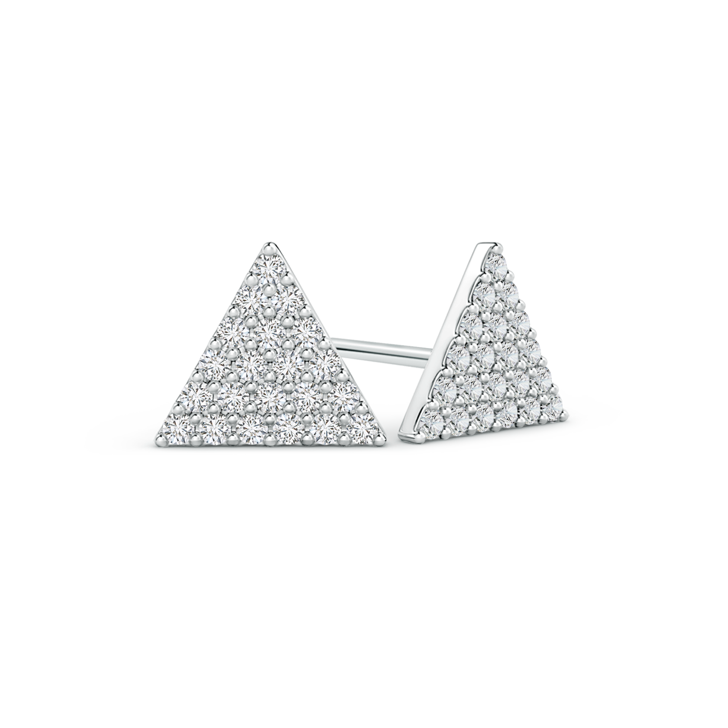 Lab Grown Diamond Triangular Cluster Earrings