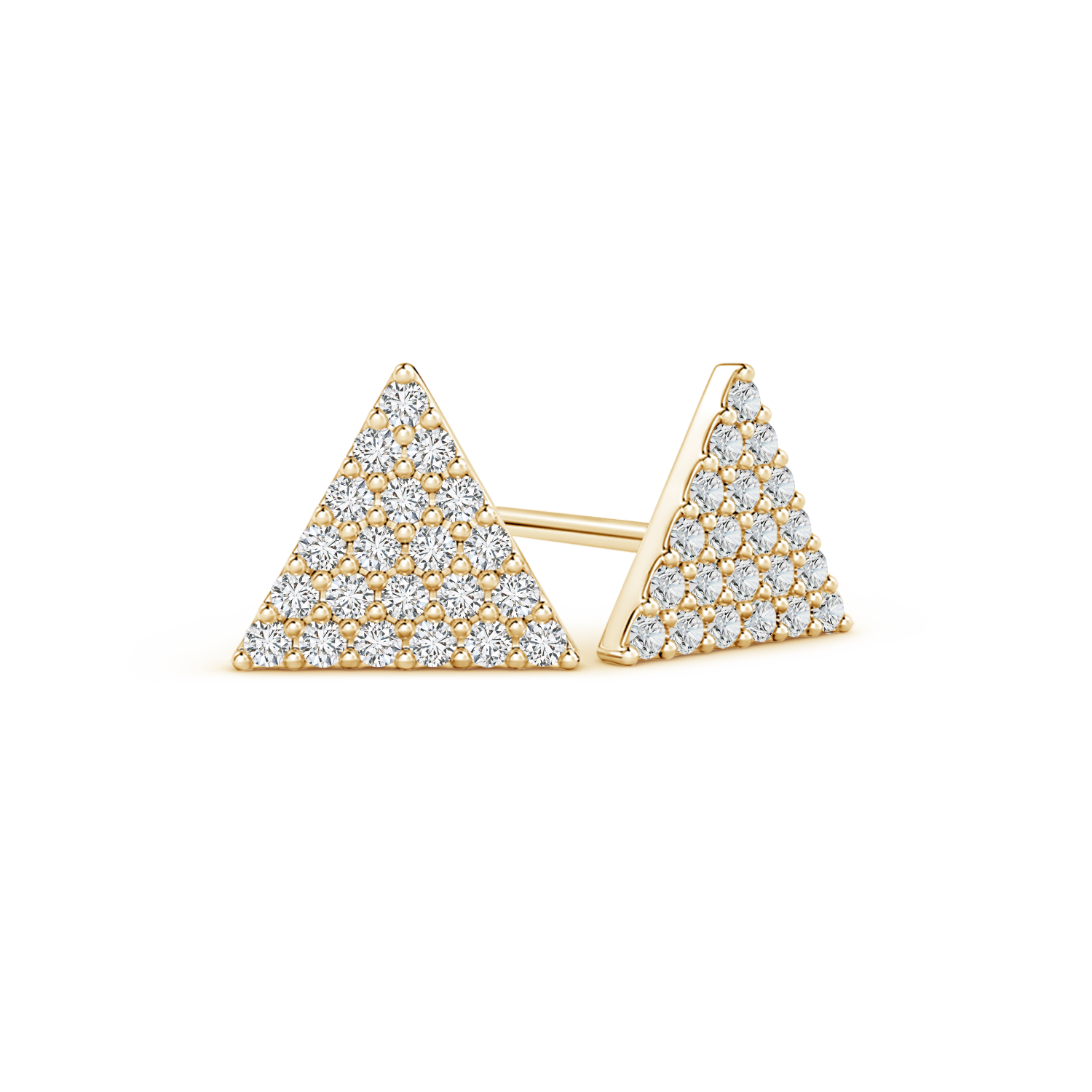 Lab Grown Diamond Triangular Cluster Earrings
