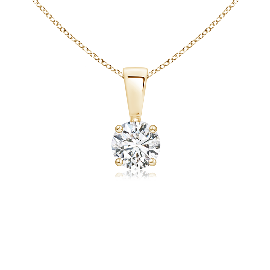 Prong Set Round Lab Grown Diamond Solitaire Pendant