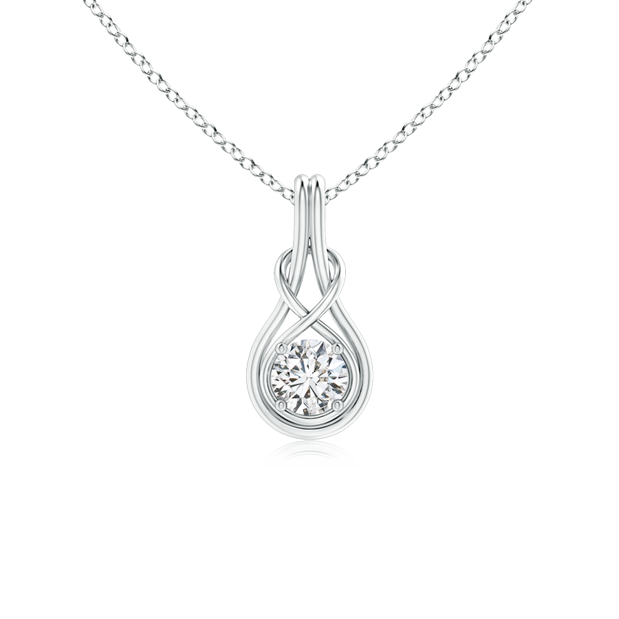 Round Lab Grown Diamond Infinity Knot Pendant