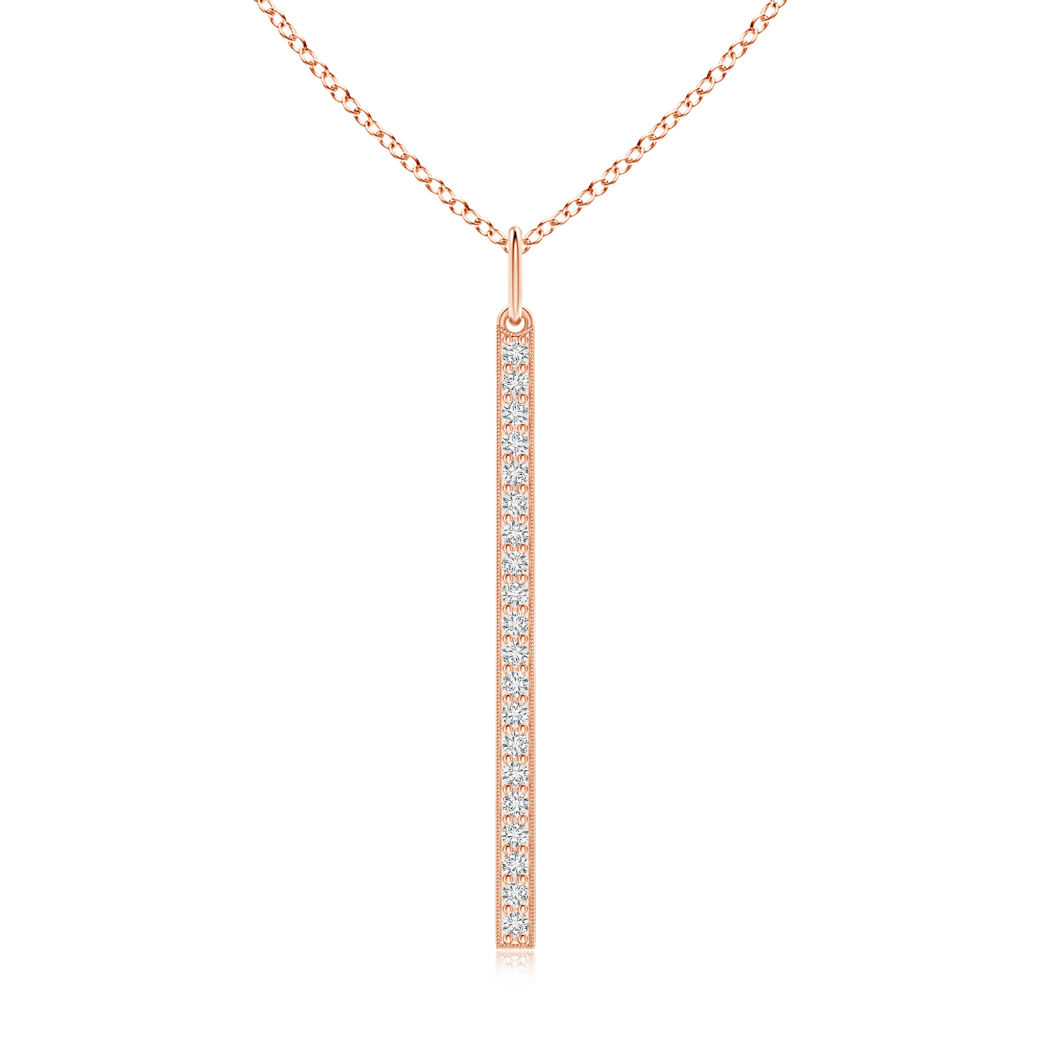 Lab Grown Diamond Vertical Bar Necklace