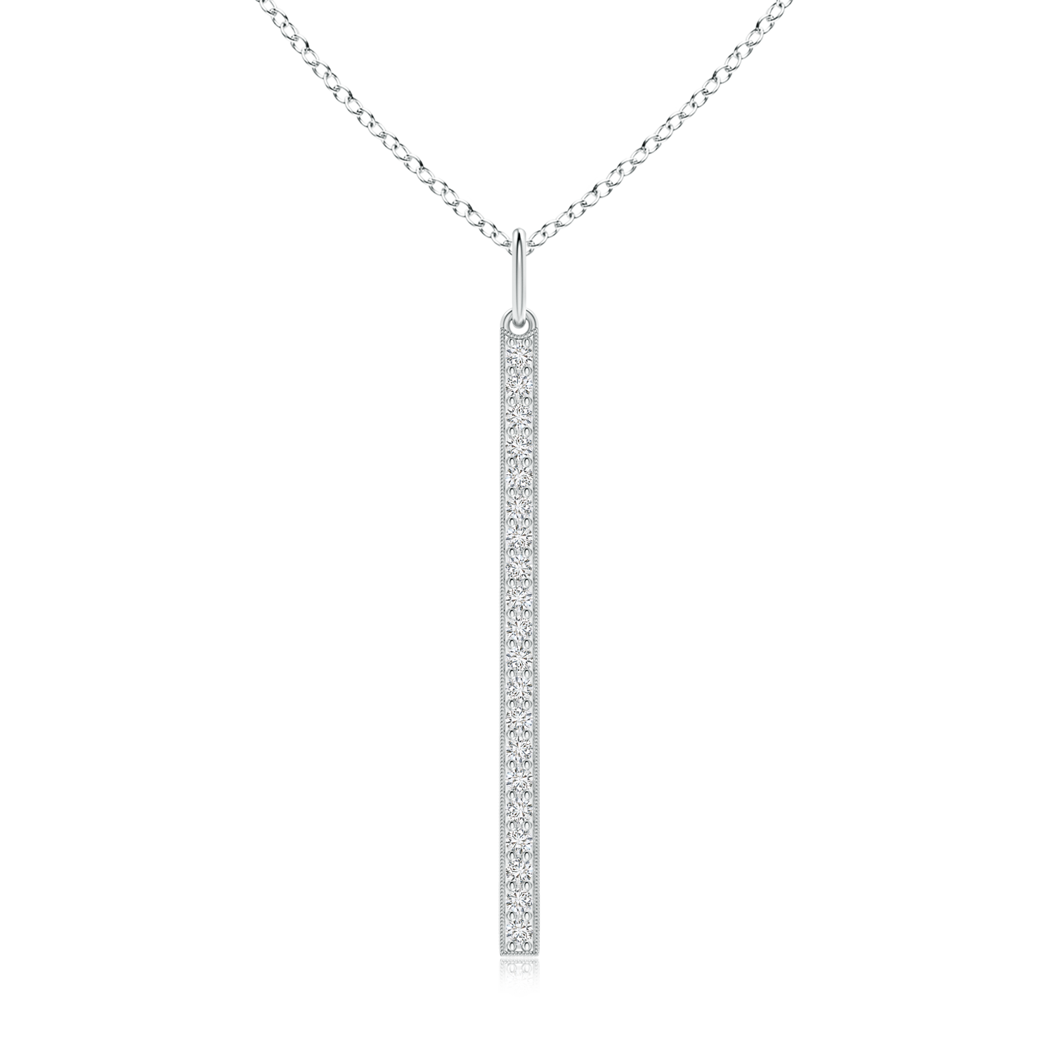 Lab Grown Diamond Vertical Bar Necklace