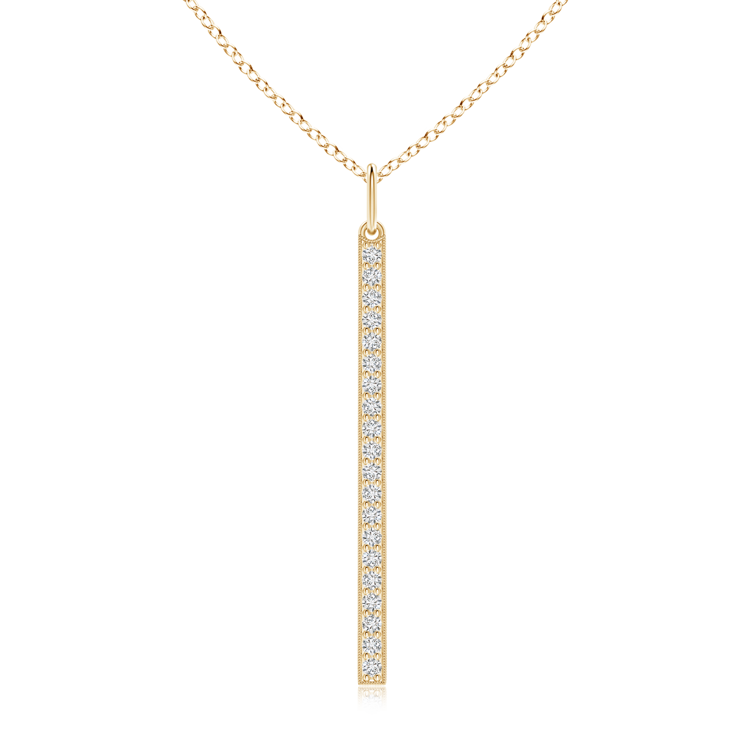 Lab Grown Diamond Vertical Bar Necklace