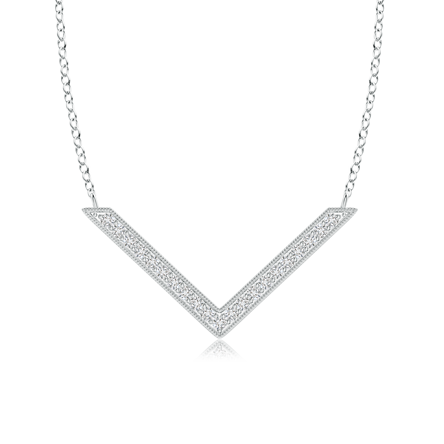 Lab Grown Diamond Chevron Necklace