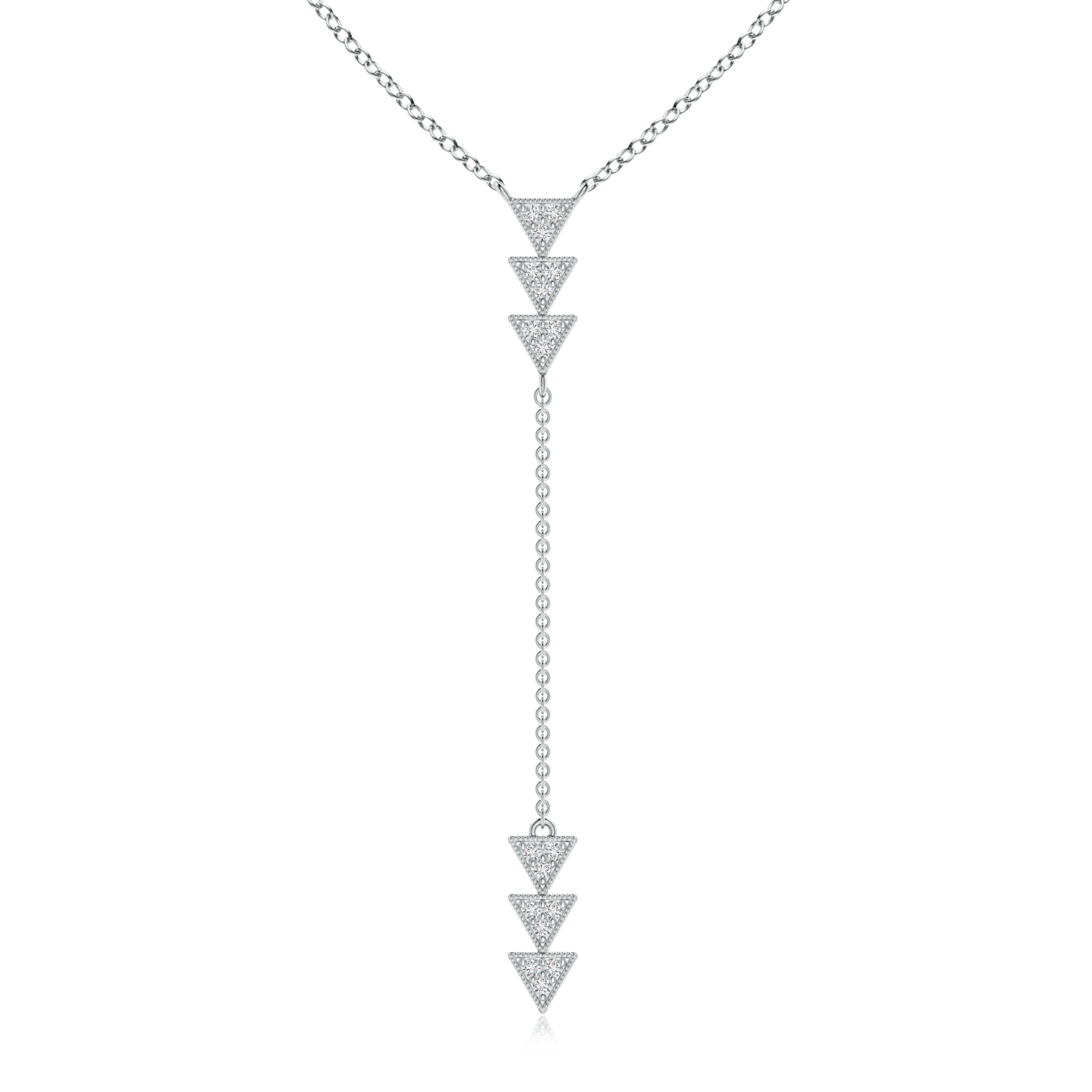 Lab Grown Diamond Triangle Y Drop Necklace