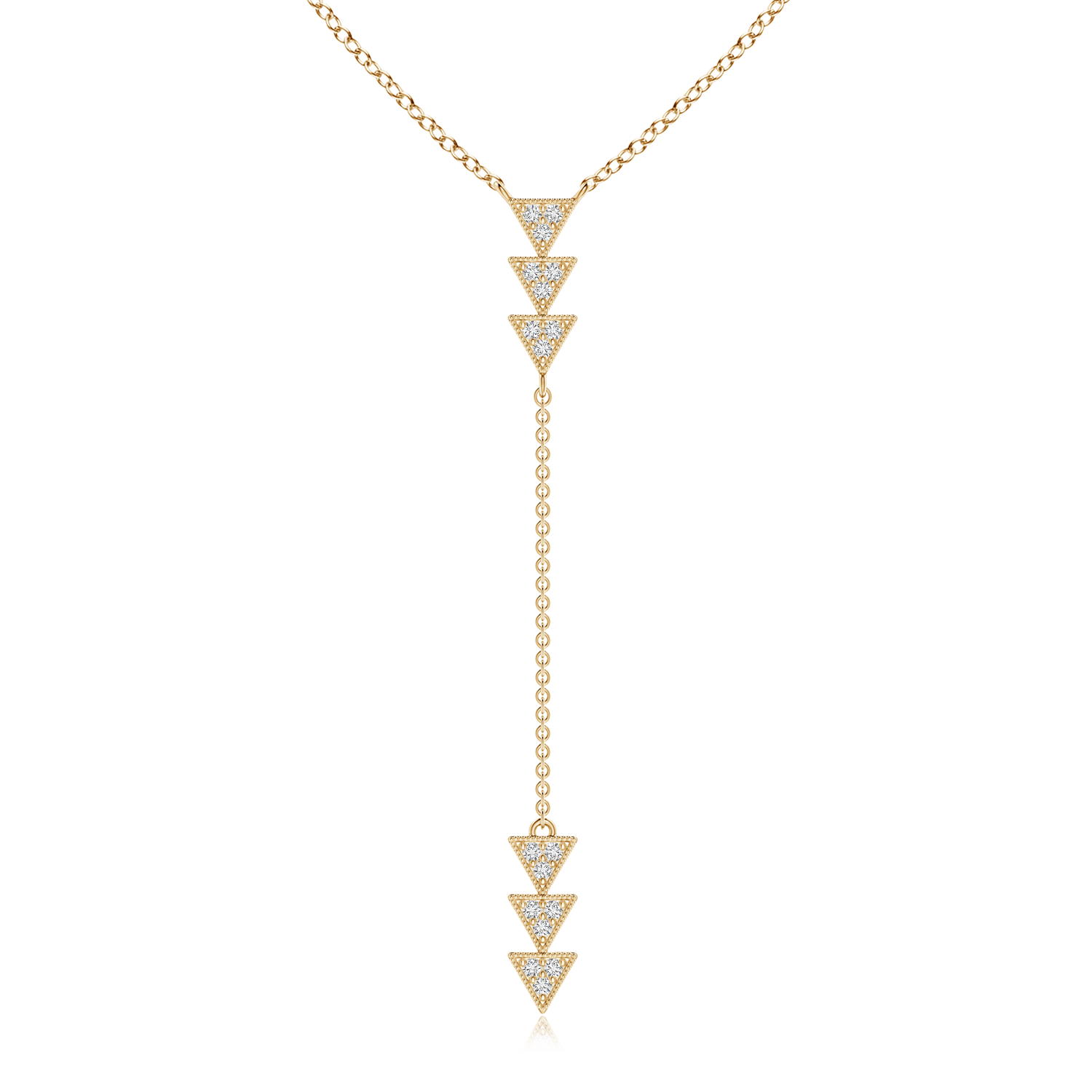 Lab Grown Diamond Triangle Y Drop Necklace