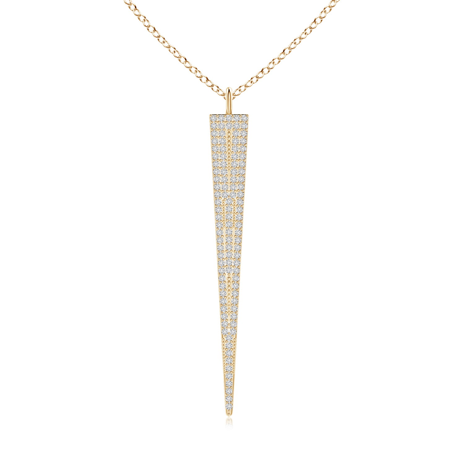 Lab Grown Diamond Long Triangle Necklace