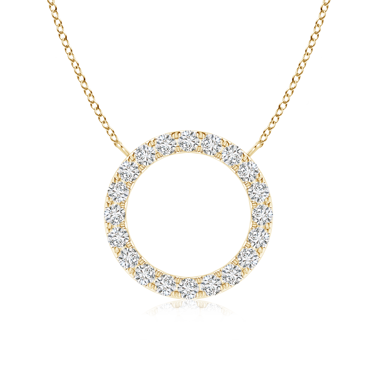 Lab Grown Diamond Open Circle Necklace