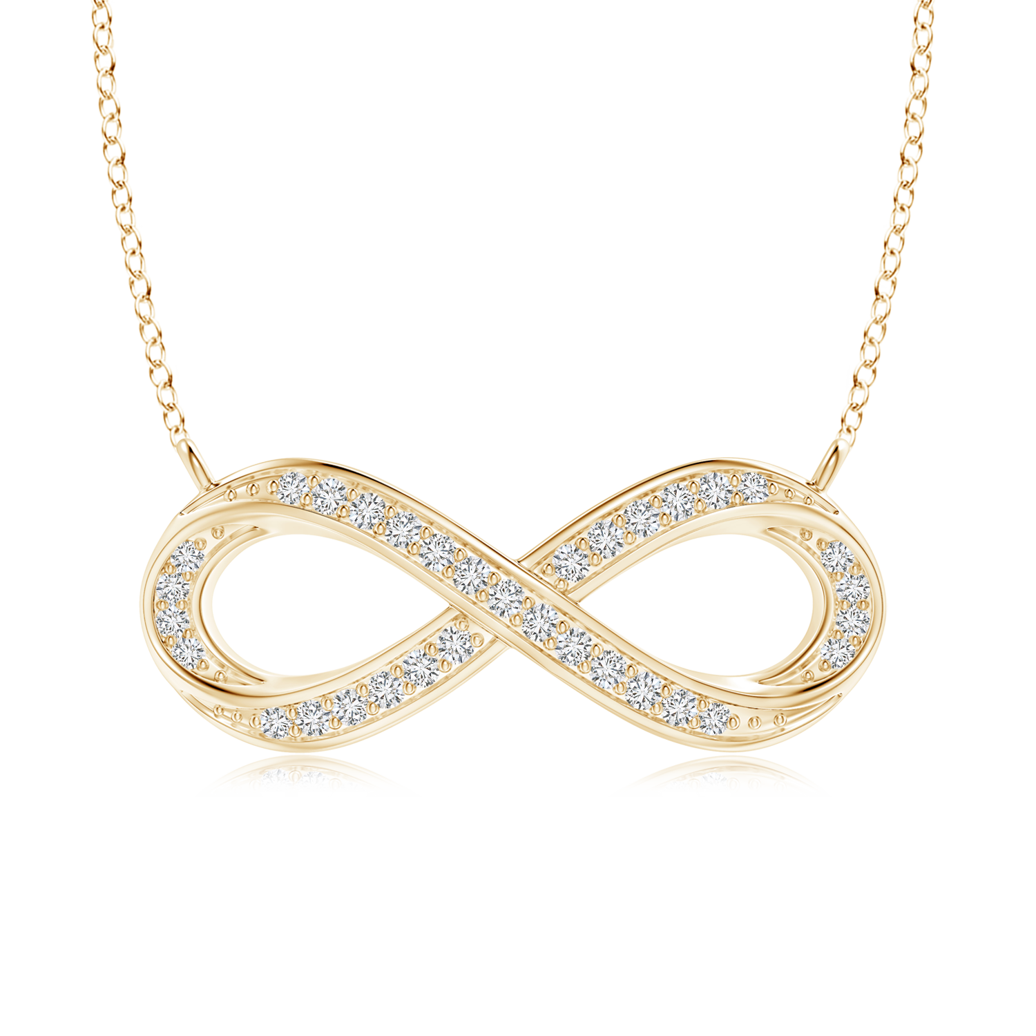 Lab Grown Diamond Sideways Infinity Necklace