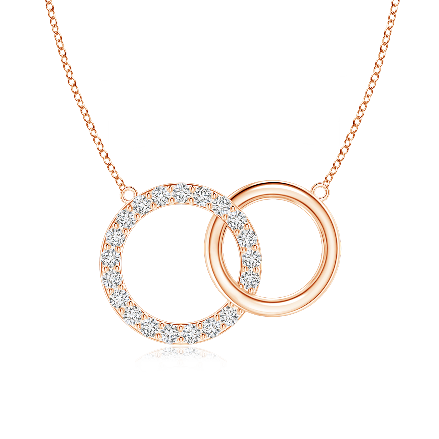 Lab Grown Diamond Intertwined Circle Necklace