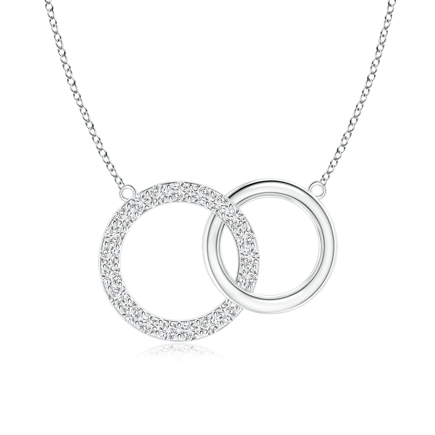 Lab Grown Diamond Intertwined Circle Necklace