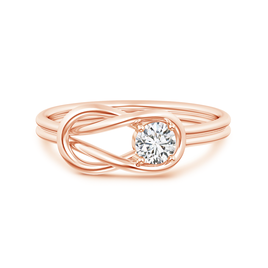 Solitaire Lab Grown Diamond Infinity Knot Ring