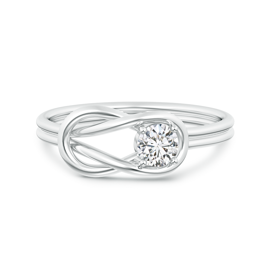 Solitaire Lab Grown Diamond Infinity Knot Ring