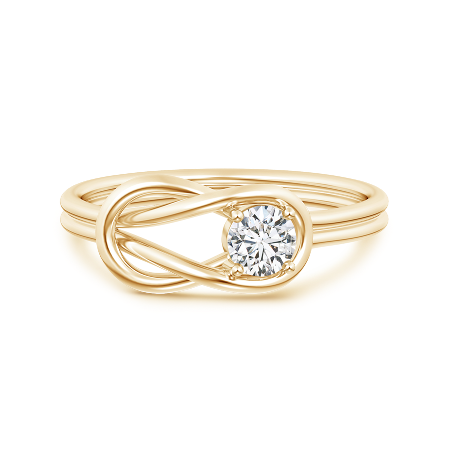 Solitaire Lab Grown Diamond Infinity Knot Ring