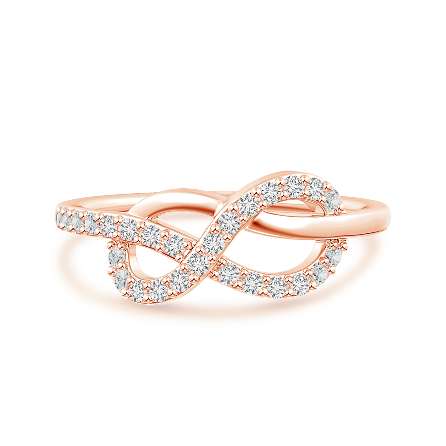 Round Lab Grown Diamond Infinity Knot Ring