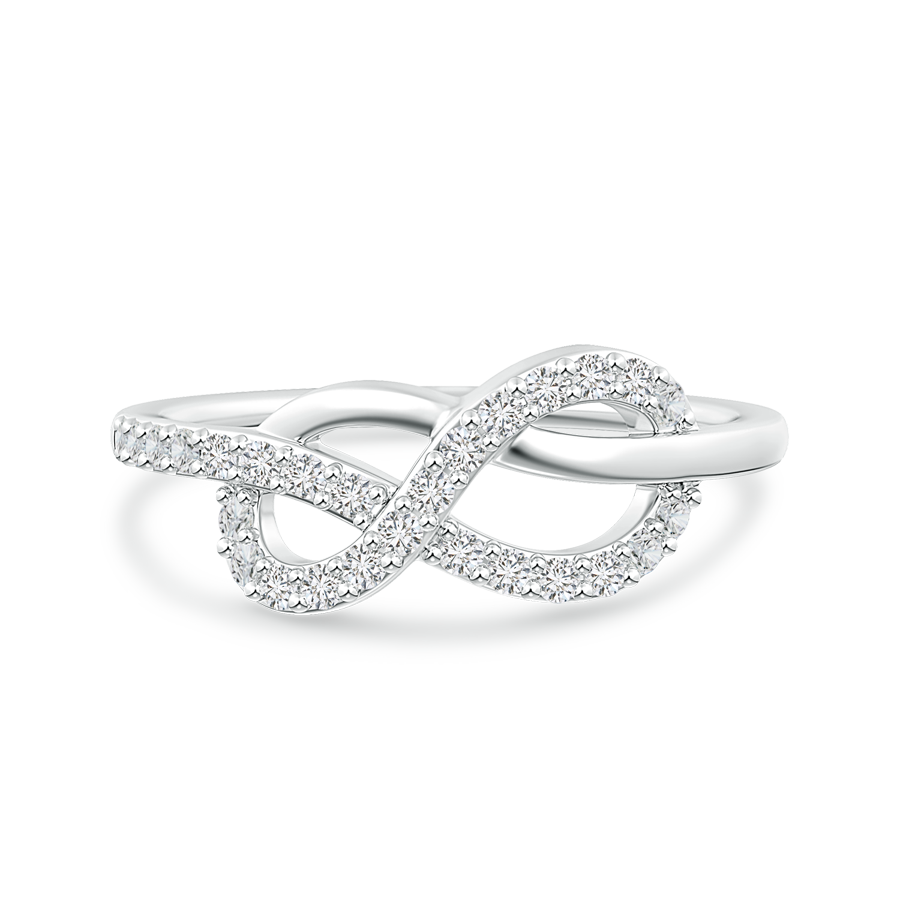 Round Lab Grown Diamond Infinity Knot Ring