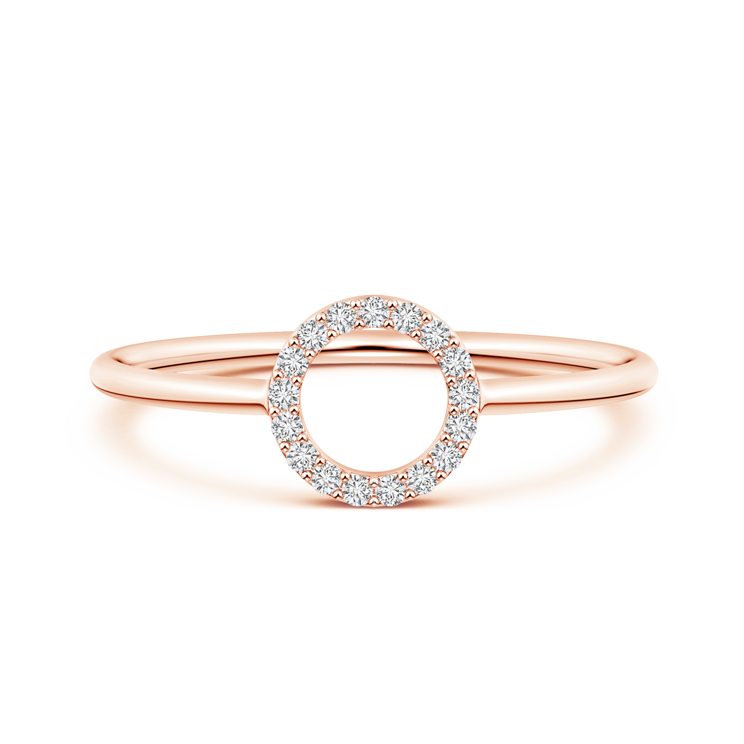 Round Lab Grown Diamond Open Circle Ring