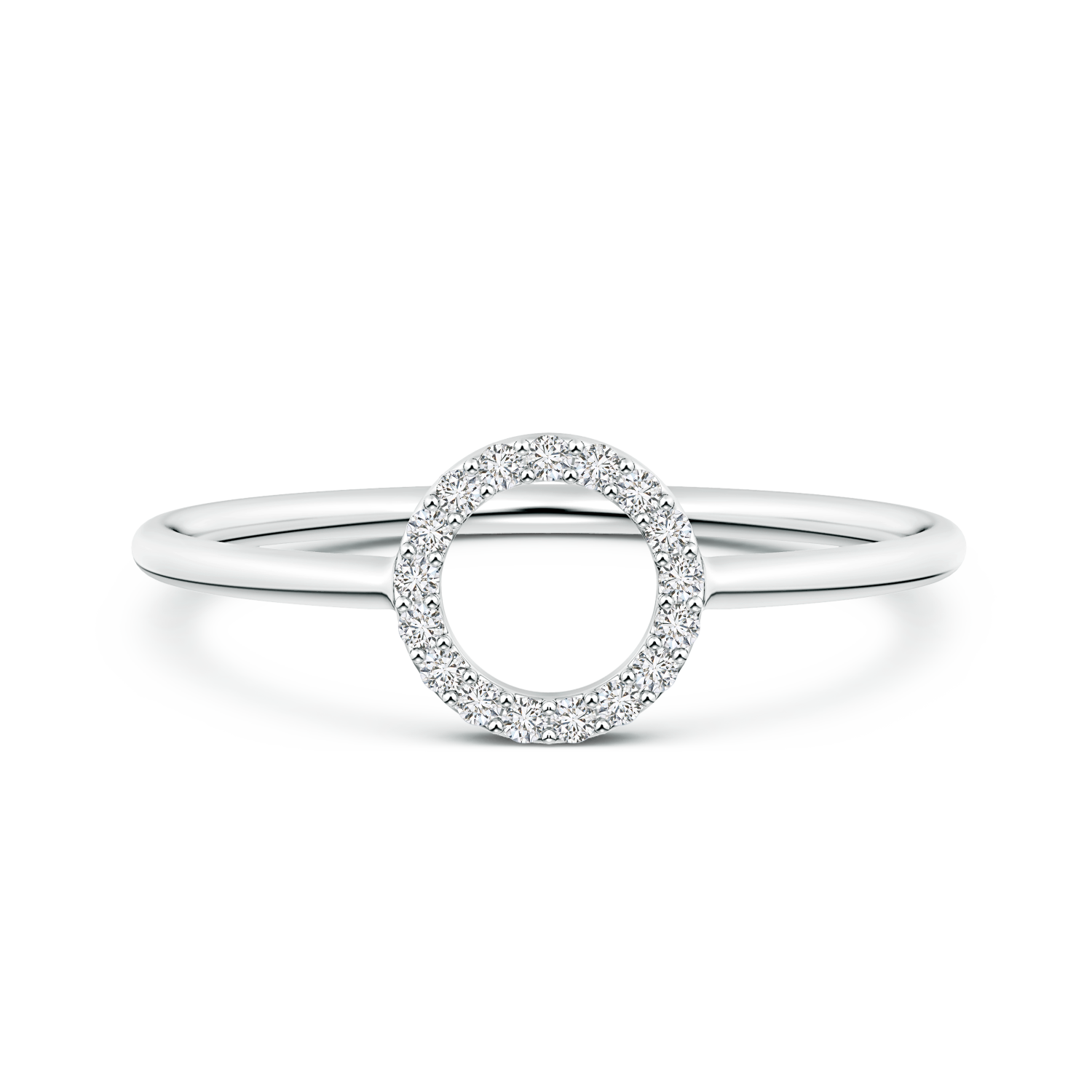 Round Lab Grown Diamond Open Circle Ring