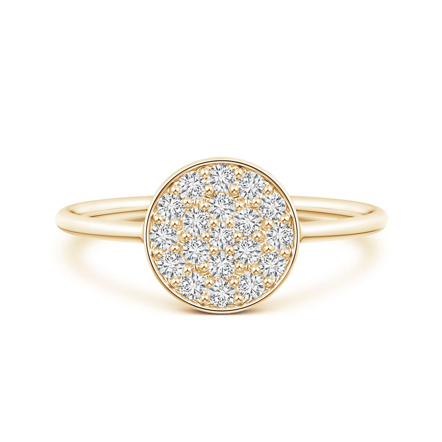 Pave Set Lab Grown Diamond Starry Disc Ring