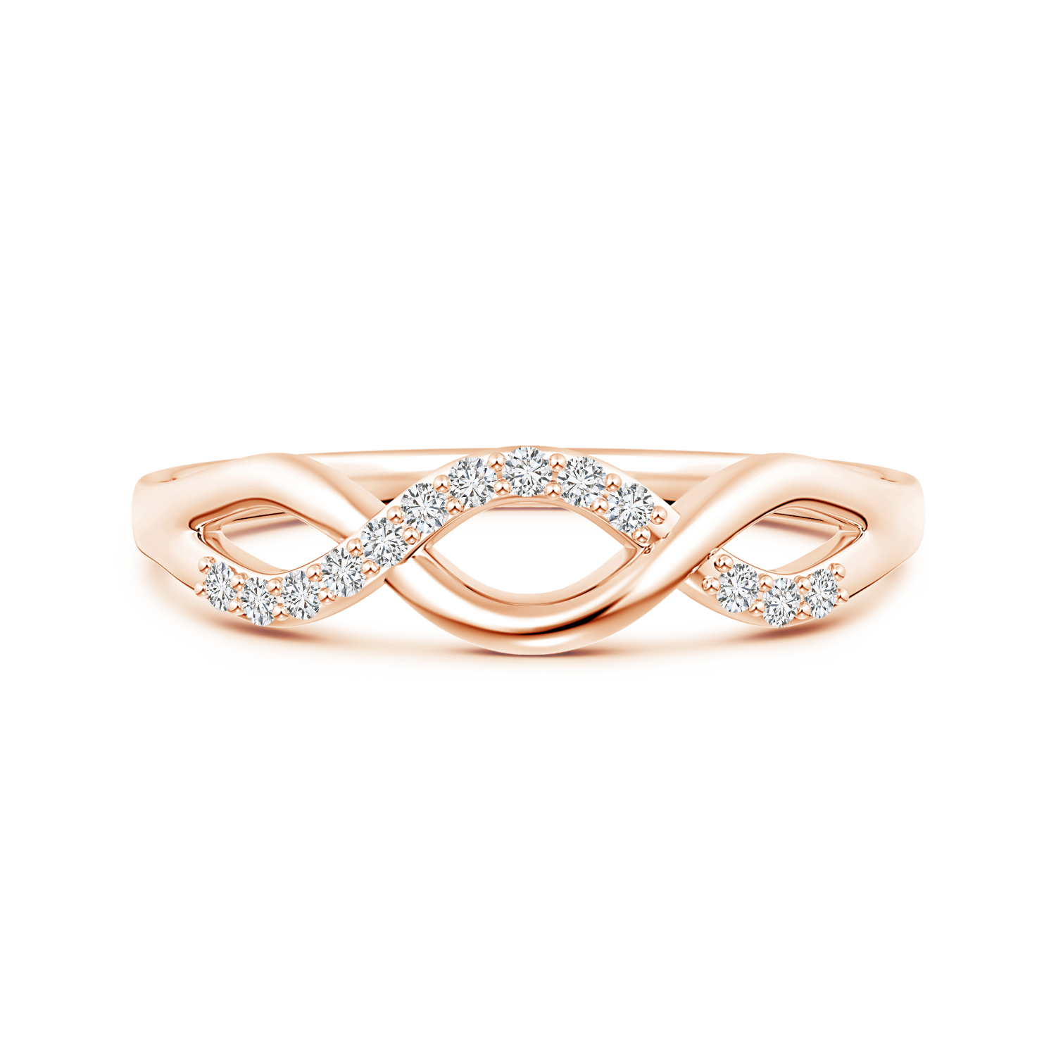 Lab Grown Diamond Criss-Cross Infinity Ring