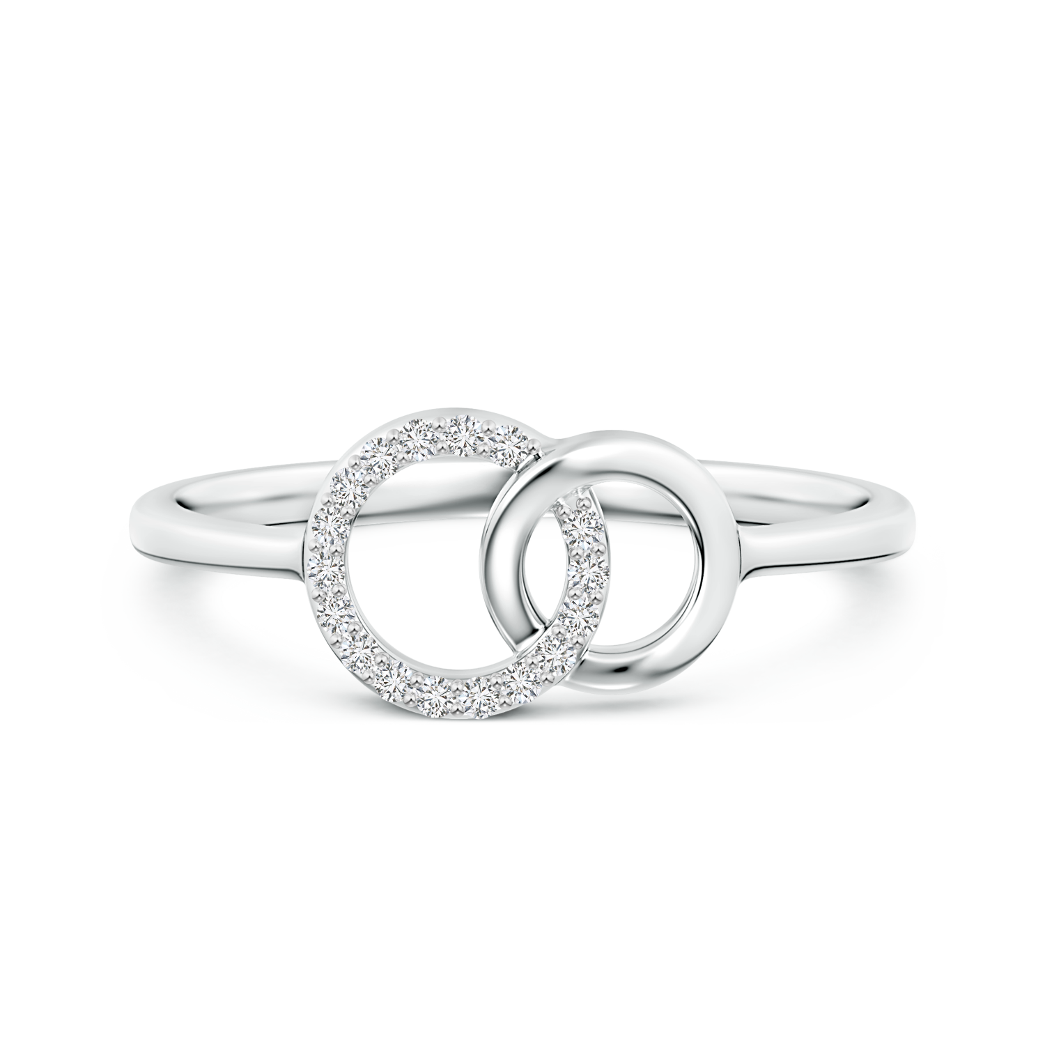 Lab Grown Diamond Double Interlocking Circle Ring