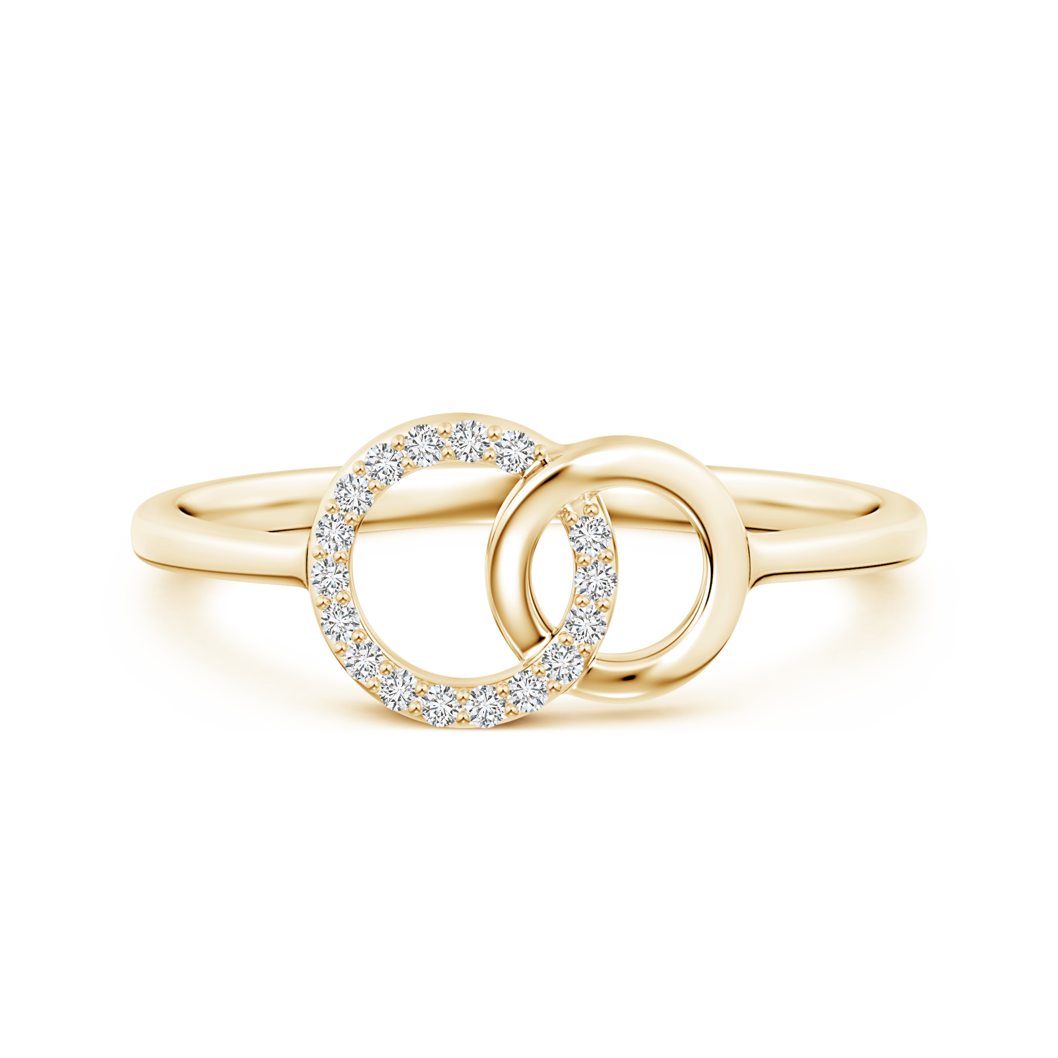 Lab Grown Diamond Double Interlocking Circle Ring