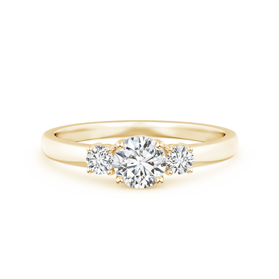 Classic Lab Grown Diamond Three Stone Engagement Ring