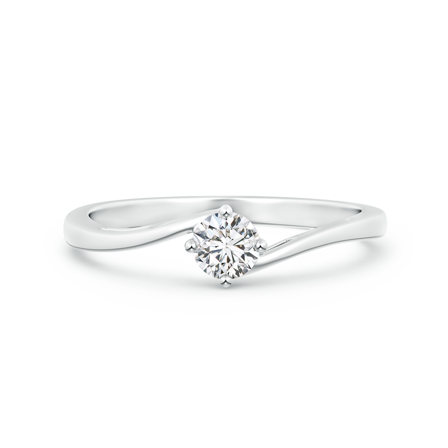 Lab Grown Diamond Solitaire Ring with Twisted Shank