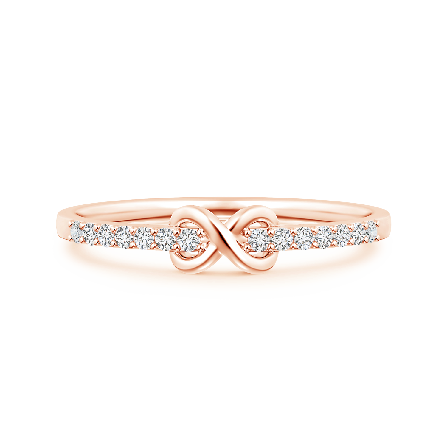 Round Lab Grown Diamond Infinity Promise Ring