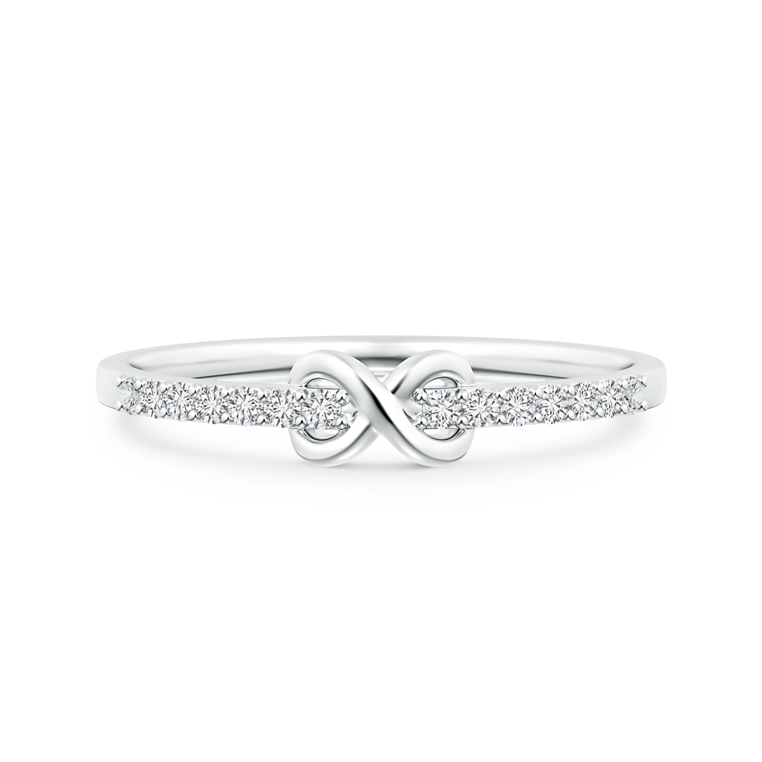 Round Lab Grown Diamond Infinity Promise Ring