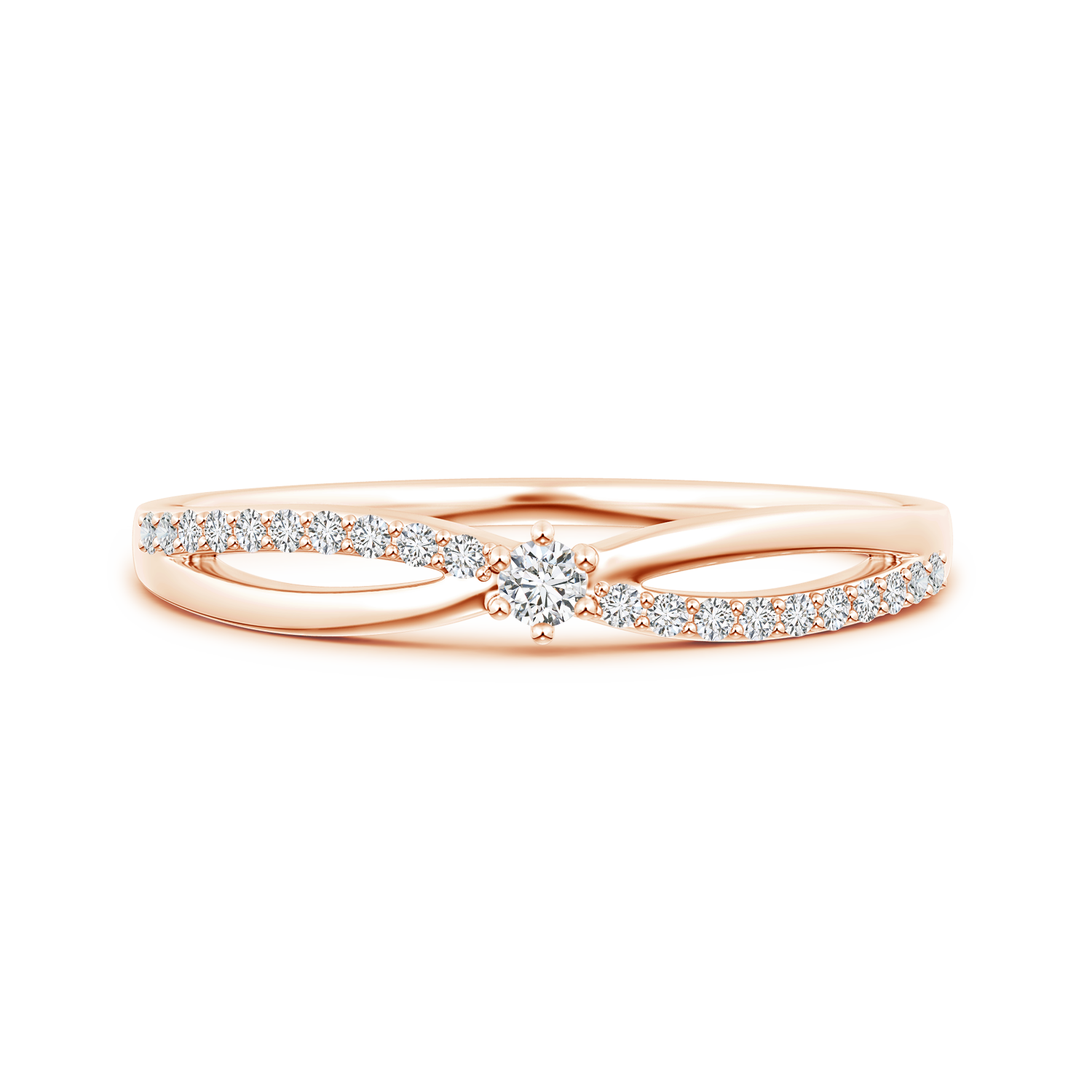 Lab Grown Diamond Split Shank Promise Ring