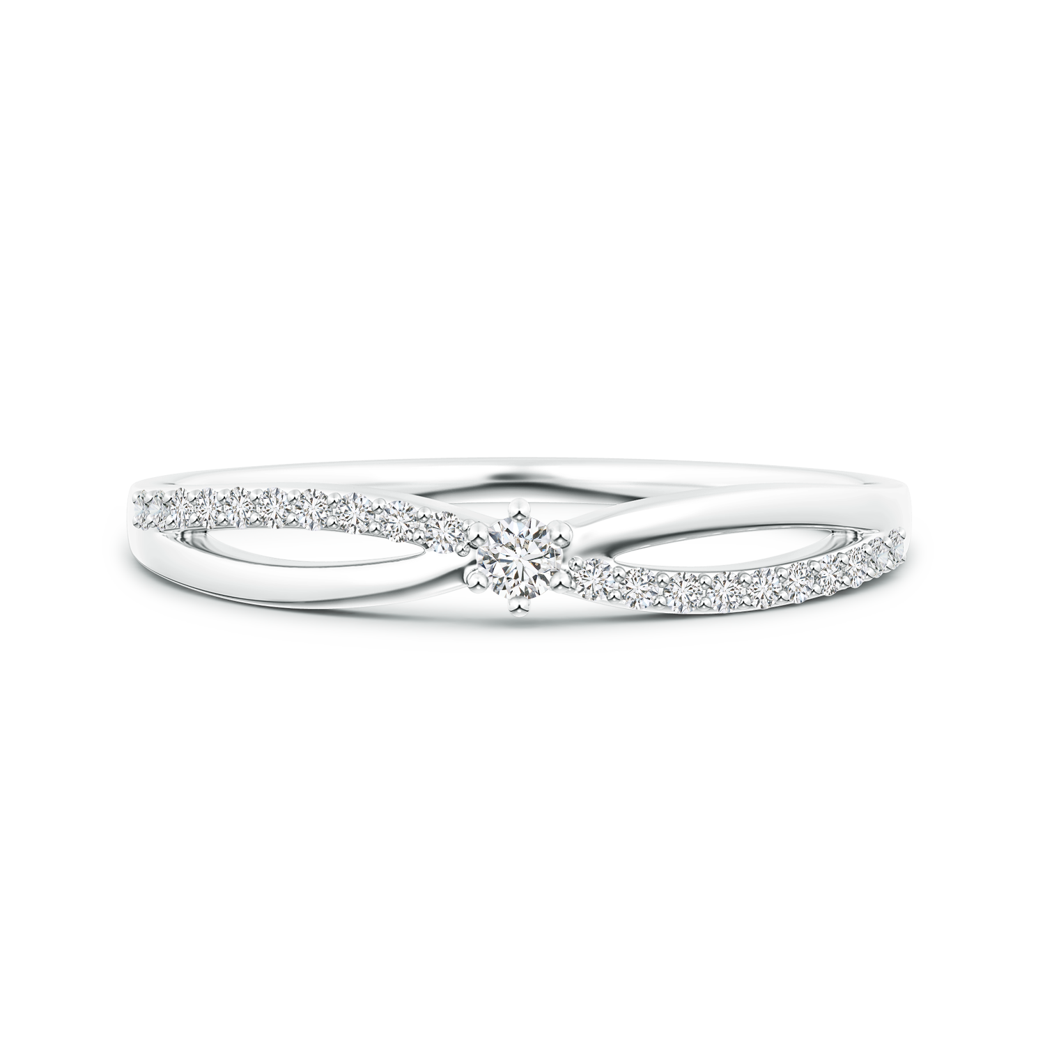 Lab Grown Diamond Split Shank Promise Ring