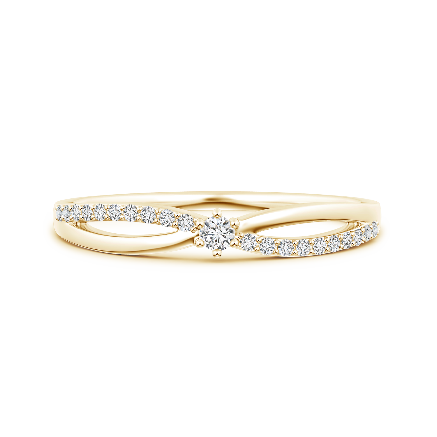 Lab Grown Diamond Split Shank Promise Ring