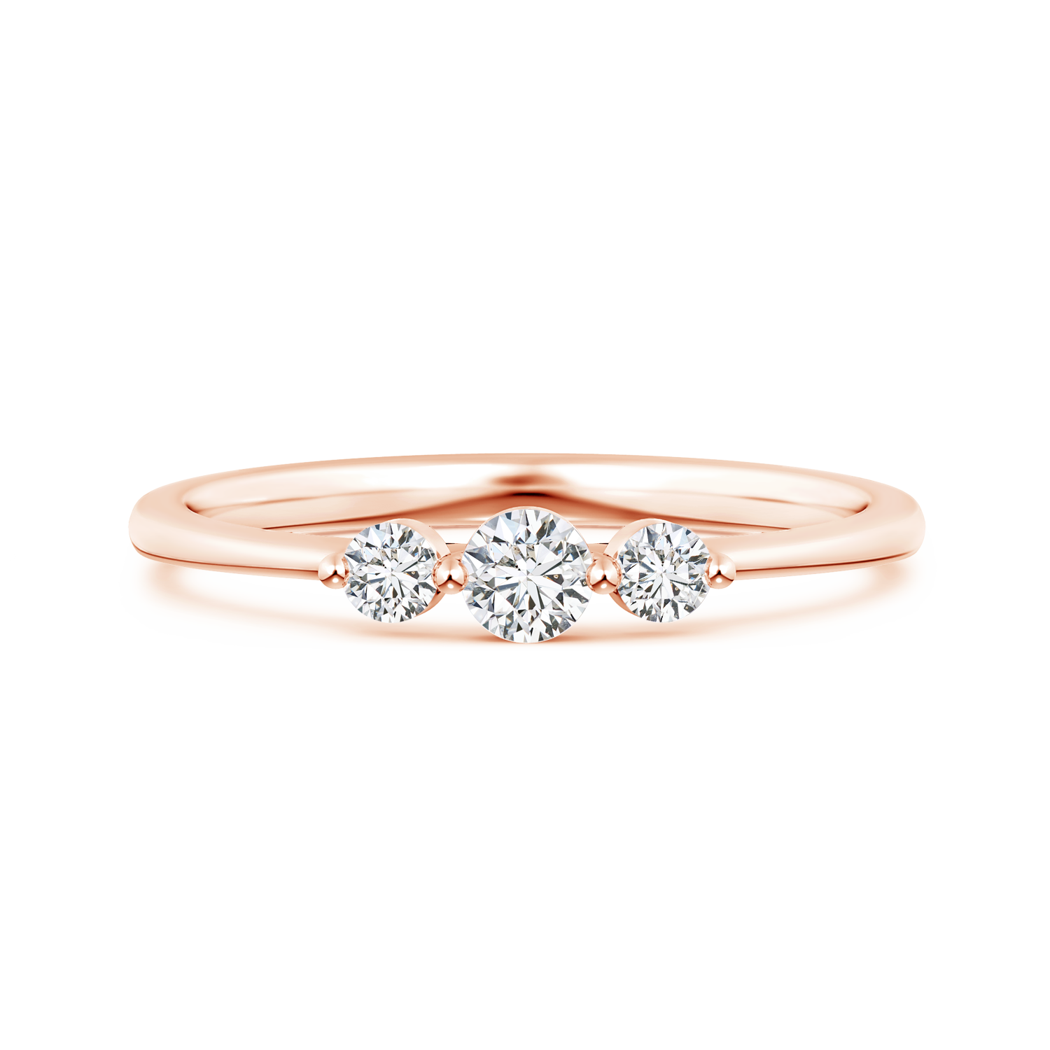 Lab Grown Diamond Three Stone Promise Ring