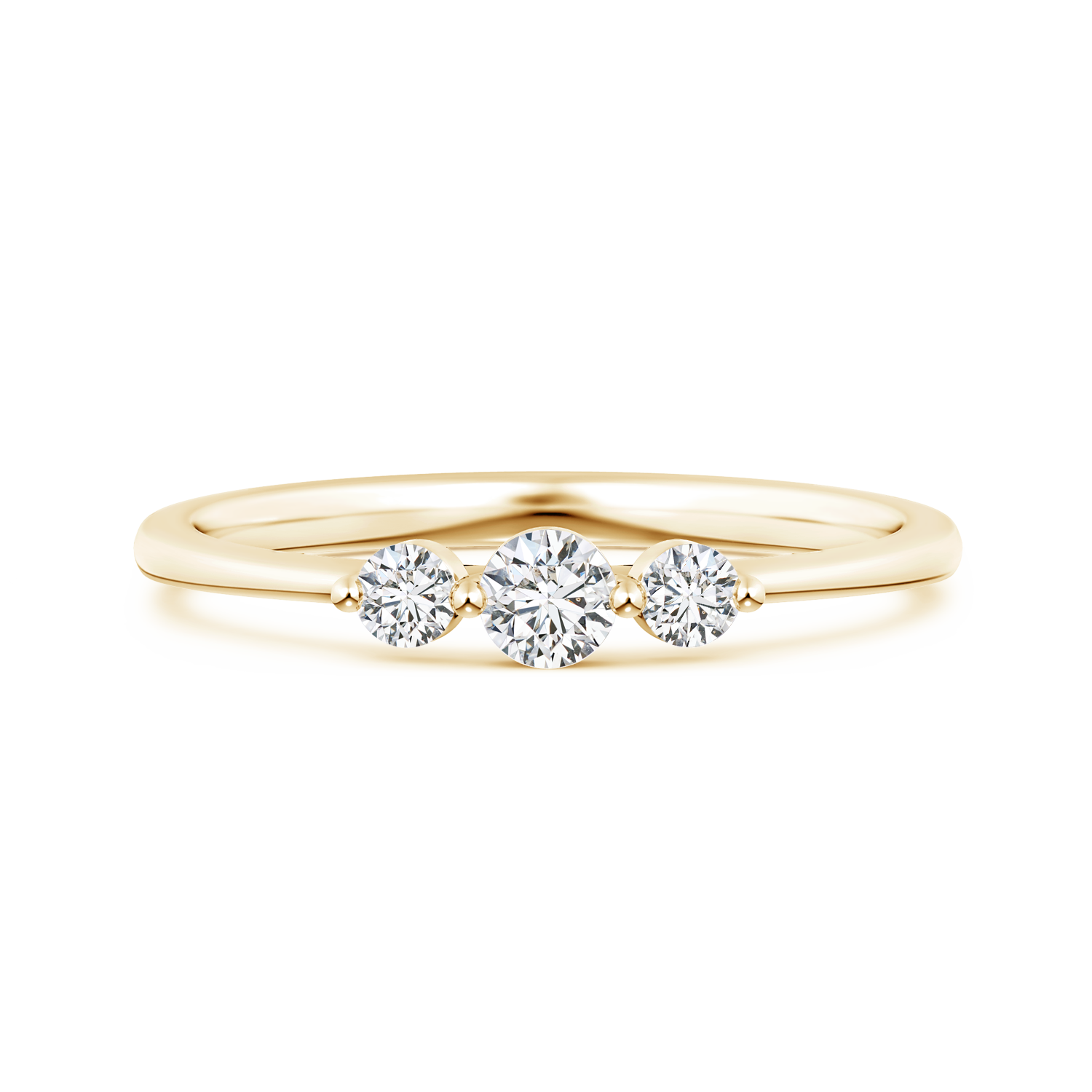 Lab Grown Diamond Three Stone Promise Ring