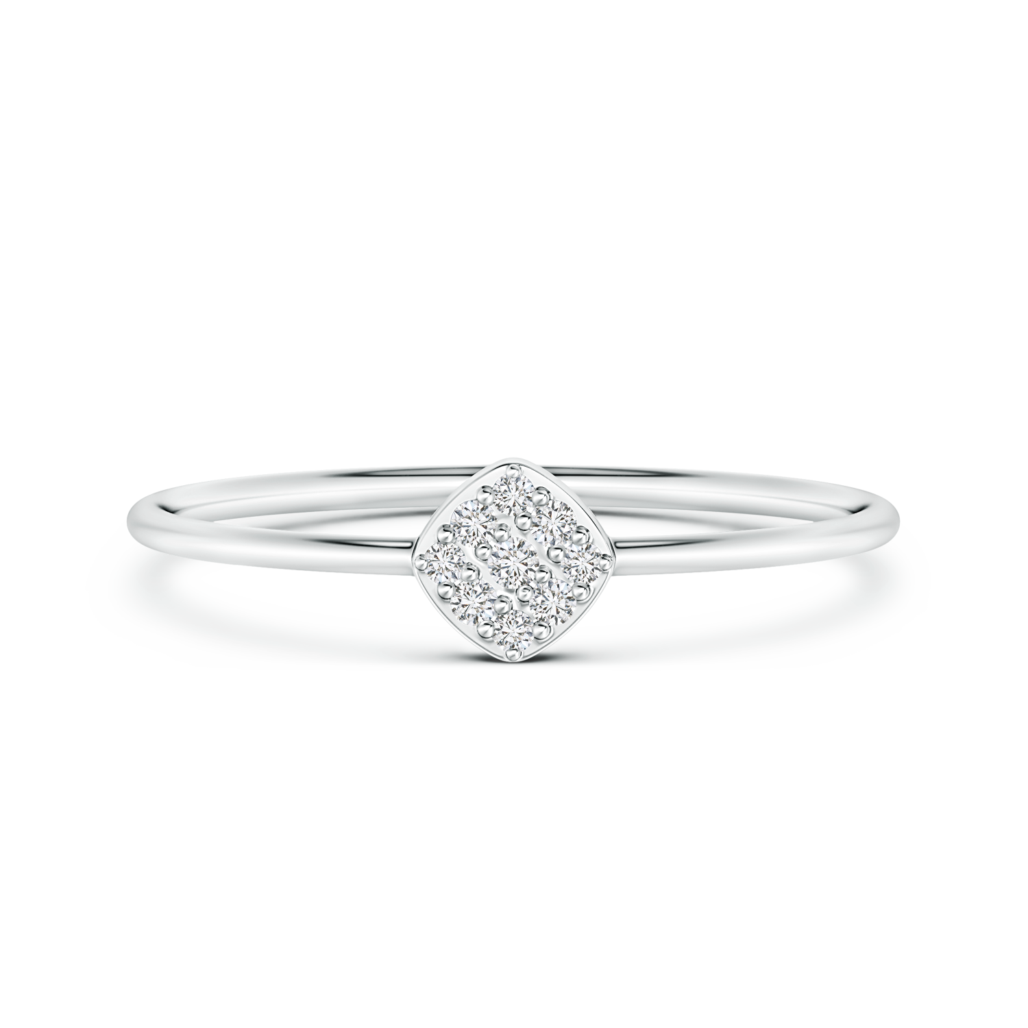 Lab Grown Diamond Cushion Cluster Promise Ring