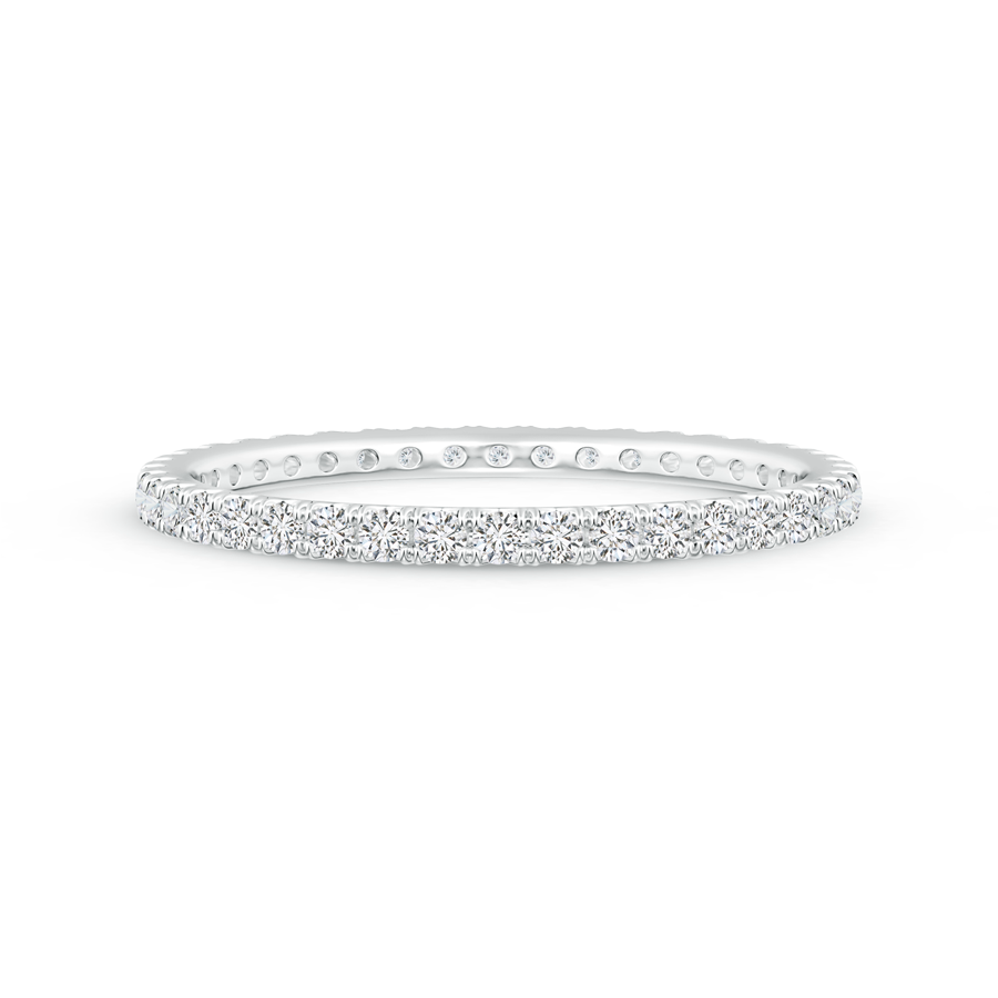 U-Pave Set Lab Grown Diamond Eternity Wedding Band