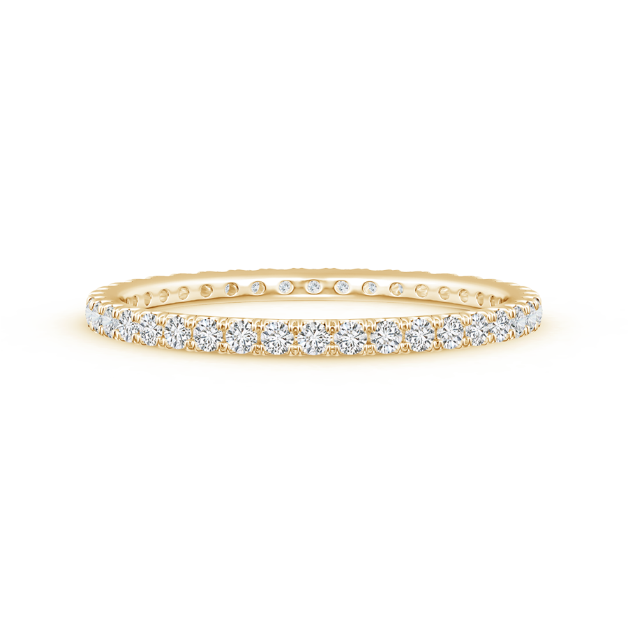 U-Pave Set Lab Grown Diamond Eternity Wedding Band