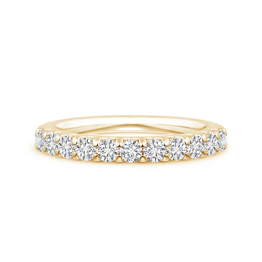 Shared Prong Lab Grown Diamond Half Eternity Band